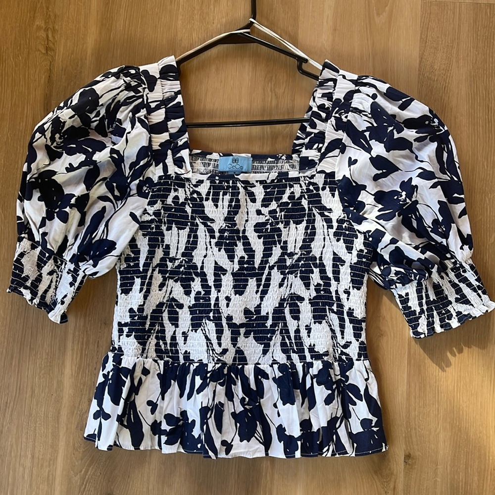 Floral smocked top